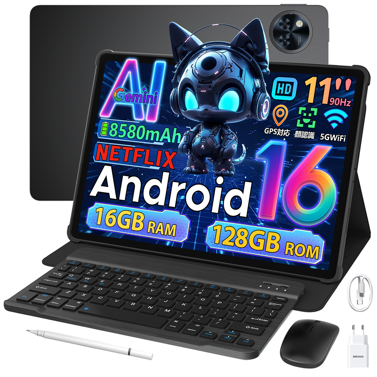 U11 PRO Android16 wi-fiモデル New＼豪華5点セット版／タブレット 11インチ Android16 DOOGEE U11