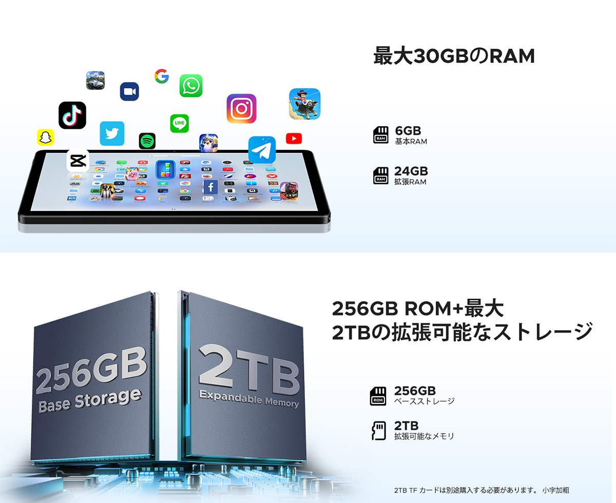 DOOGEE U11 Pro 11インチ Android16 タブレット AI対応 30GB RAM 256GB