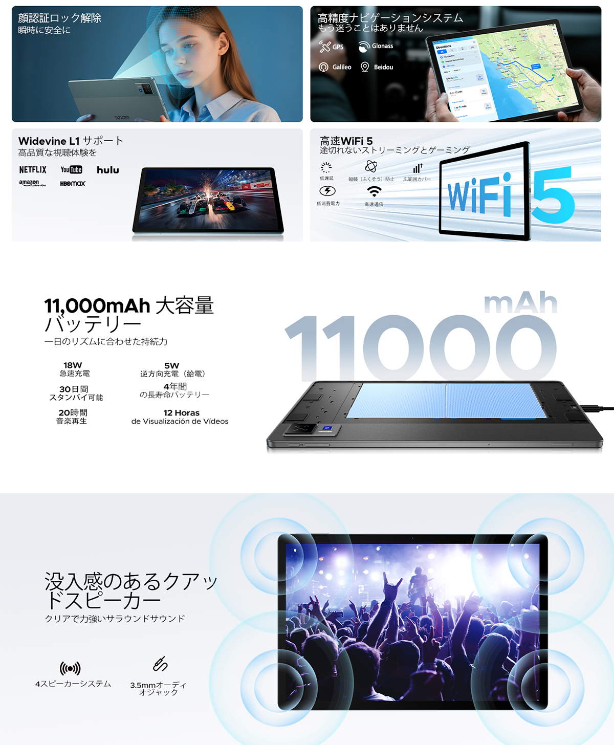 Android16【人気☆13インチ大画面】50%OFFクーポン☆タブレット 32GB+
