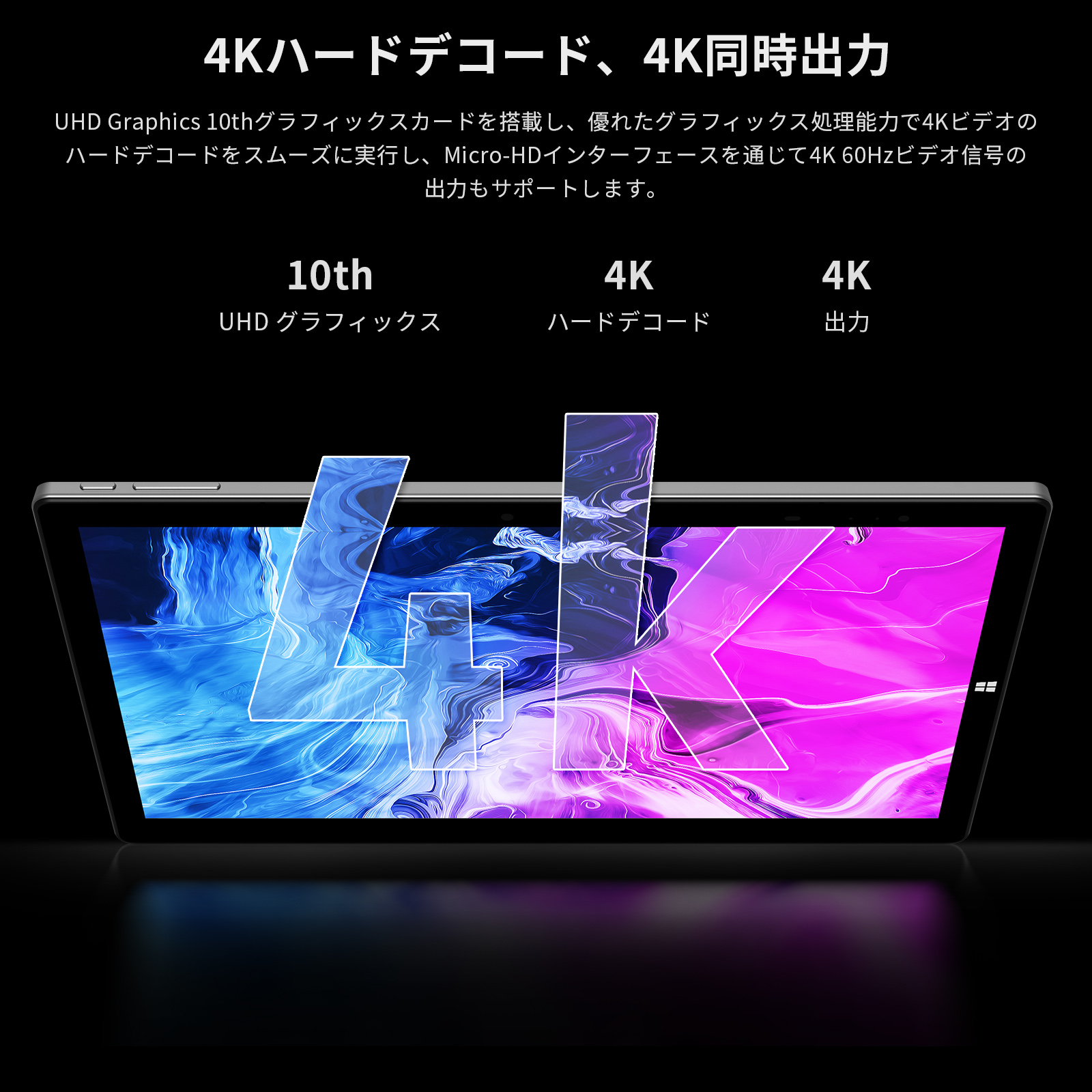 WPS Office付き タブレットPC 12.0インチ win11 intel core i5 10210Y 2in1 CHUWI UBook X 12GB+512GB SSD【最大1TB増設可】2k 5GWi-Fi 全機能Type-C｜articlesdivers｜06