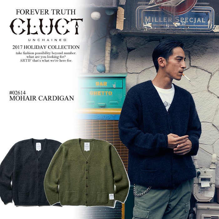 CLUCT WORKS ネイビー カーディガン M