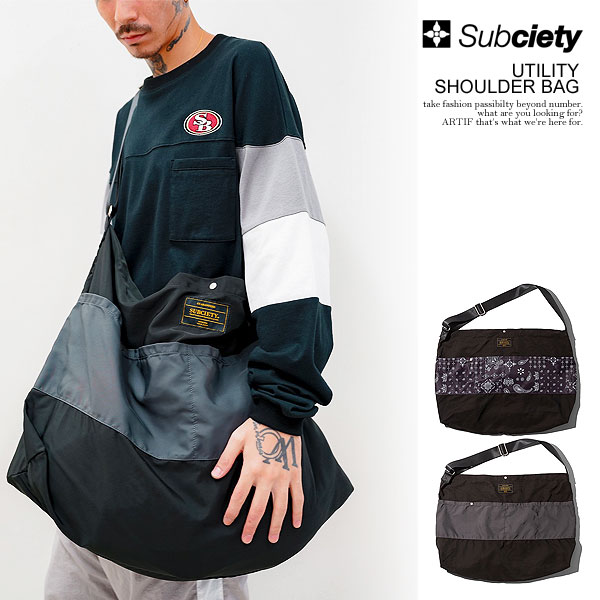 サブサエティ ショルダーバッグ SUBCIETY UTILITY SHOULDER BAG メンズ ペイズリー