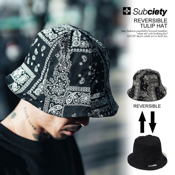 サブサエティ ハット SUBCIETY REVERSIBLE TULIP HAT メンズ