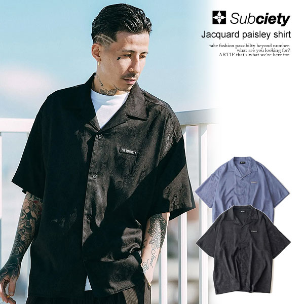 サブサエティ　Sbuciety 長袖シャツ　サイズXL ペイズリー総柄　レーヨン Subciety｜Jacquard paisley shirt | Rakuten Fashion(楽天