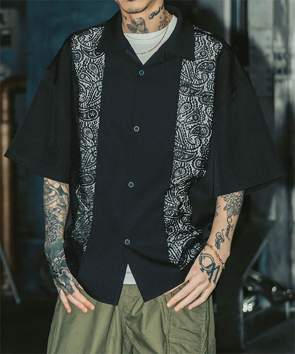 SUBCIETY サブサエティー フラワーパターンシャツ オープンカラーシャツ SUBCIETY サブサエティー フラワーパターンシャツ オープン