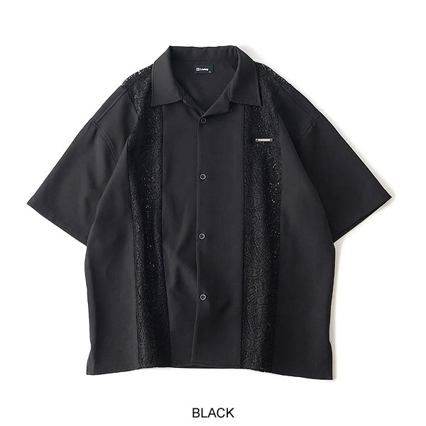 トップス Subciety LACE SHIRT GRAY Subciety（サブサエティ）LACE SHIRT GRAY / ロックファッション