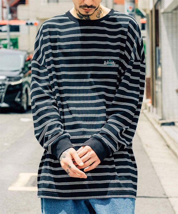 SafarispotボーダーT サイズ 1 未使用 チケッティングストライプボーダーTシャツ - safarispot | 60