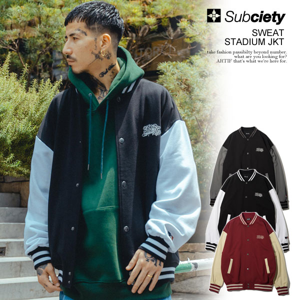 サブサエティ ジャケット SUBCIETY SWEAT STADIUM JKT subciety メンズ