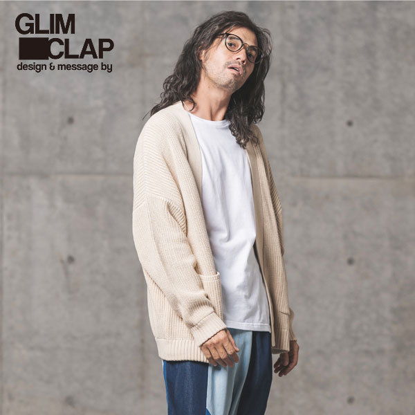 SALE セール GLIMCLAP グリムクラップ カーディガン collar-less
