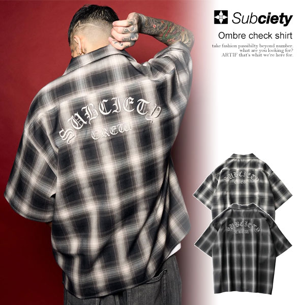Subciety（サブサエティ） シャツ SUBCIETY Ombre check shirt メンズ
