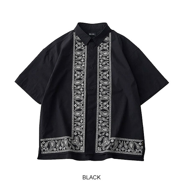 Subciety（サブサエティ） シャツ SUBCIETY Embroidery bandanna shirt