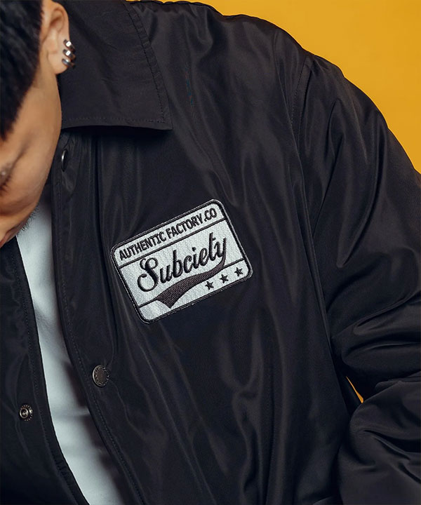 Subciety コーチジャケット レオパード裏地 XL Subciety（サブサエティ） ジャケット SUBCIETY Boa coach jkt