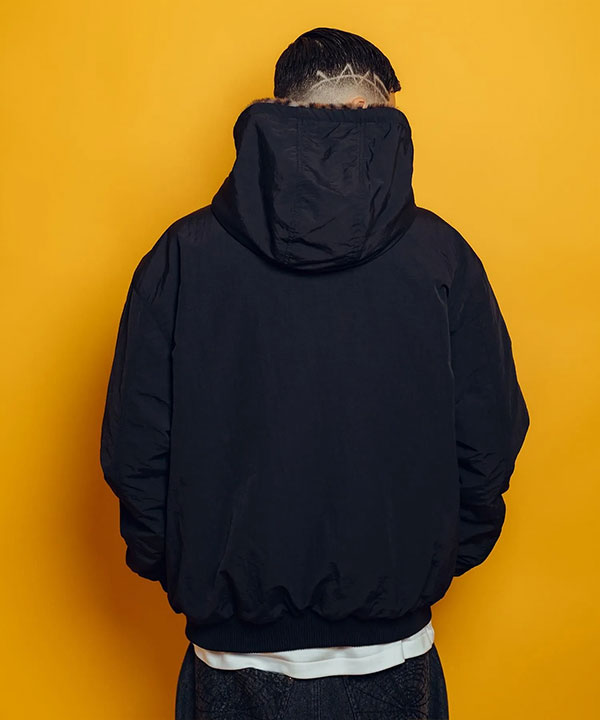 あき様　subciety 中綿 リバーシブルジャケット レオパード×ブラック Subciety（サブサエティ） ジャケット SUBCIETY Reversible nylon fur