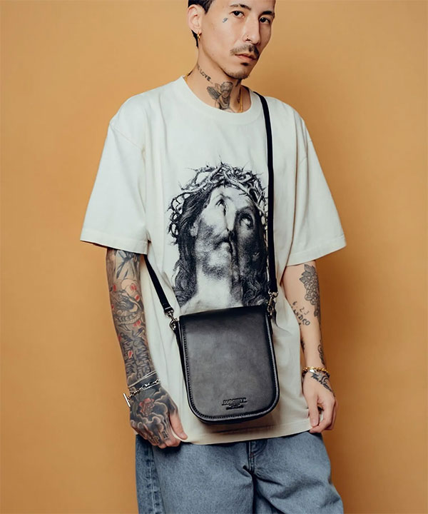 Subciety Leather mini hunting bag【最終値下げ】 Subciety（サブサエティ） ショルダーバッグ SUBCIETY Leather mini