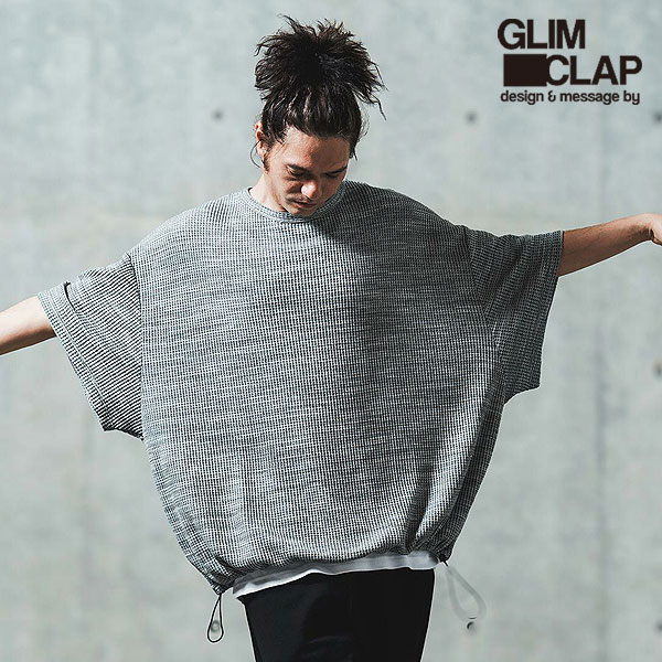 2025 春夏 2nd 先行予約 4月下旬〜5月上旬入荷予定 GLIMCLAP グリムクラップ Melange fabric Boxy silhouette T-shirt atftps GLIMCLAP 2025 春夏 2nd 先行予約 4月下旬〜5月上旬入荷予定 グリム