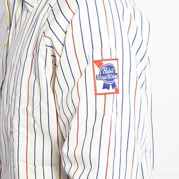 クックマン ジャケット COOKMAN Delivery Jacket EX Warm Pabst Stripe White -WHITE- メンズ デリバリージャケット 中綿ジャケット