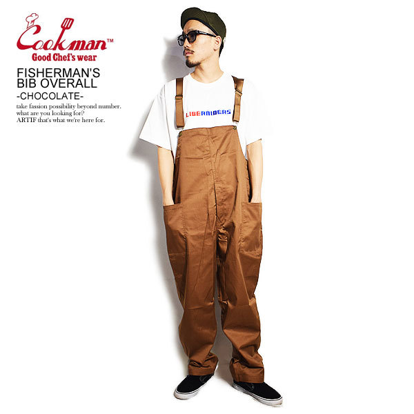 COOKMAN クックマン オーバーオール FISHERMANS BIB OVERALL CHOCOLATE メンズ フィッシャーマンズオーバーオール  レディース 男女兼用 おしゃれ コックマン :231-01869:ARTIF - 通販 - Yahoo!ショッピング