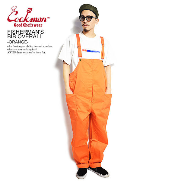 COOKMAN クックマン オーバーオール FISHERMANS BIB OVERALL ORANGE メンズ フィッシャーマンズオーバーオール  レディース 男女兼用 おしゃれ コックマン :231-01872:ARTIF - 通販 - Yahoo!ショッピング