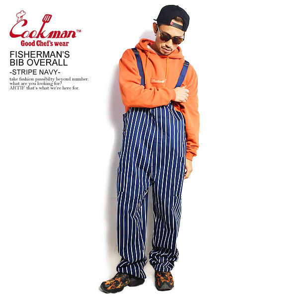 COOKMAN（クックマン） オーバーオール FISHERMANS BIB OVERALL STRIPE