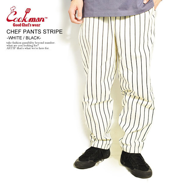 クックマン シェフパンツ COOKMAN CHEF PANTS STRIPE -WHITE/BLACK- :231-11801:ARTIF - 通販  - Yahoo!ショッピング