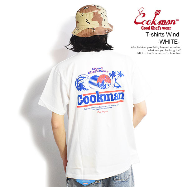 大人気 Cookman クックマン Tシャツ Wind ホワイト COOKMAN クックマン Tシャツ T-shirts Wind -WHITE- メンズ 半袖