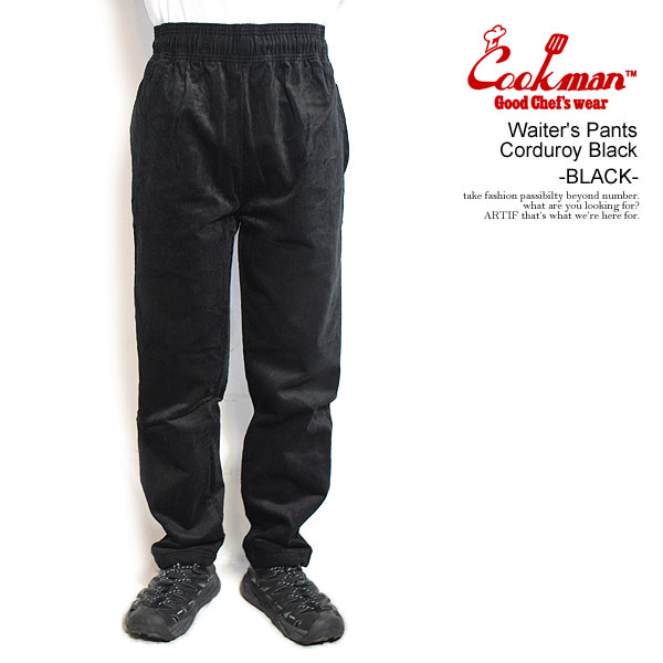 COOKMAN（クックマン） パンツ COOKMAN Waiter's Pants Corduroy Black