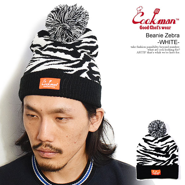 COOKMAN（クックマン） ニットキャップ COOKMAN Beanie Zebra -WHITE