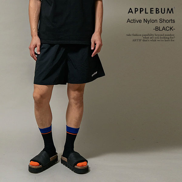 Applebum アップルバム　黒 ナイロンパンツ Mサイズ　未使用 アップルバム ナイロン トレーニング パンツ | APPLEBUM NYLON