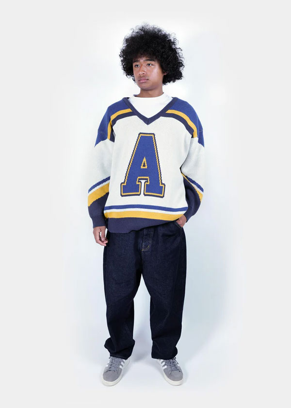 APPLEBUM アップルバム Hockey Jerseys Knit Sweater メンズ ニット セーター ホッケーシャツ 送料無料 ストリート atftps APPLEBUM（アップルバム） ニット APPLEBUM Hockey Jerseys Knit