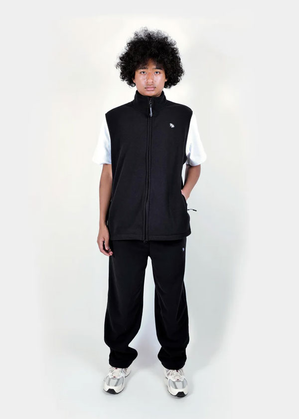 【APPLEBUM】FULL ZIP フリースベスト Black【XL】 APPLEBUM（アップルバム） ベスト APPLEBUM Fleece Vest メンズ