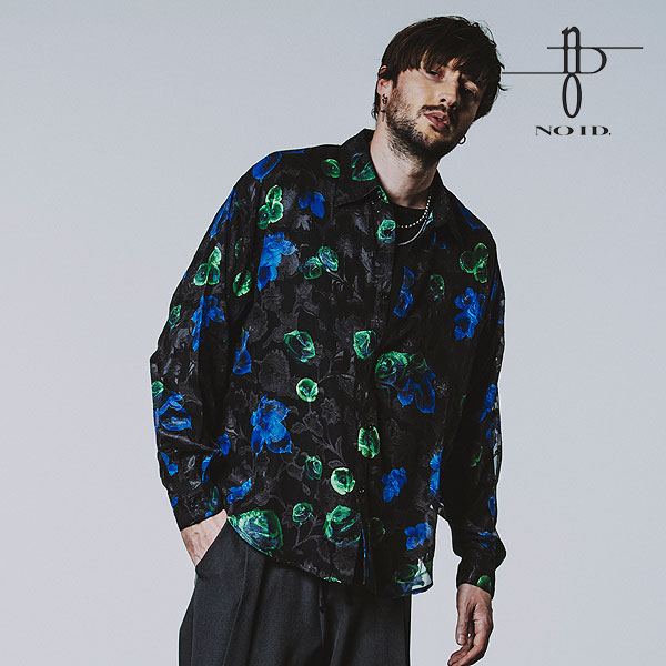 NO ID.（ノーアイディー） SALE セール シャツ NO ID. BLACK シアー