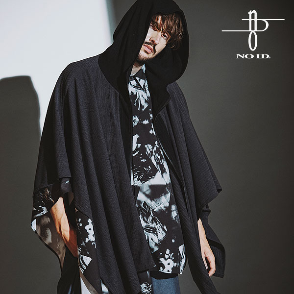 NO ID.（ノーアイディー） SALE セール ポンチョ NO ID. BLACK ドロー