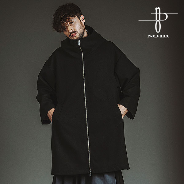 NO ID. BLACK NO 451006-338C コート 50%OFF【NO ID.(ノーアイディー)】 ﾀﾞﾌﾞﾙﾌﾞﾚｽﾄBIGﾛﾝｸﾞｺｰﾄ(855006-871C