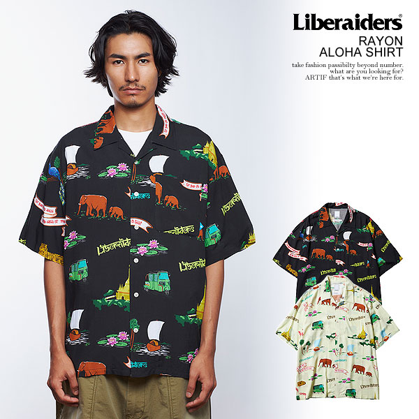 30％OFF SALE セール Liberaiders リベレイダース RAYON ALOHA SHIRT メンズ シャツ 半袖 総柄シャツ atftps SALE セール リベレイダース シャツ Liberaiders RAYON ALOHA SHIRT