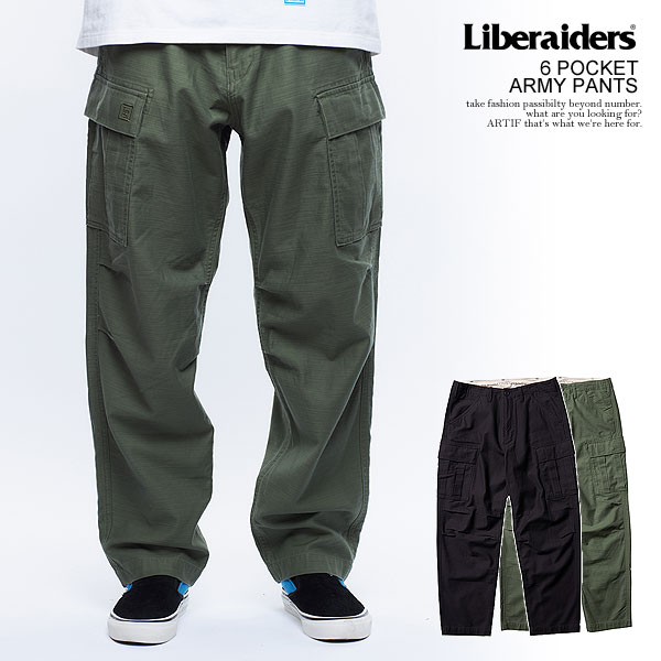 リベレイダース パンツ Liberaiders 6 POCKET ARMY PANTS メンズ BDUパンツ ミリタリー カーゴパンツ