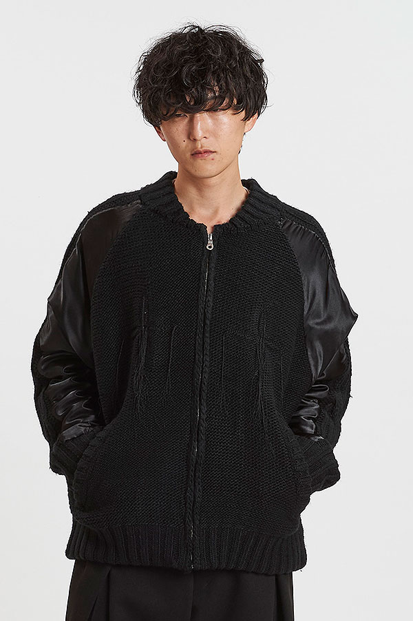 ☆ NO ID. ノーアイディ アラベスク ノーカラー ジップアップジャケット NO ID.（ノーアイディー） 2025 冬 先行予約 12月上旬入荷予定