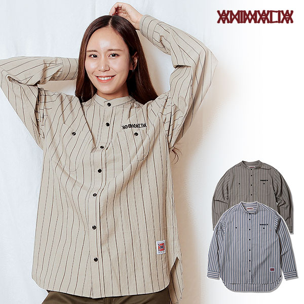 40％OFF SALE セール ANIMALIA アニマリア STAND COLLAR SHIRTS - Stripe メンズ シャツ 送料無料 atftps an23a-sh03_1.jpg