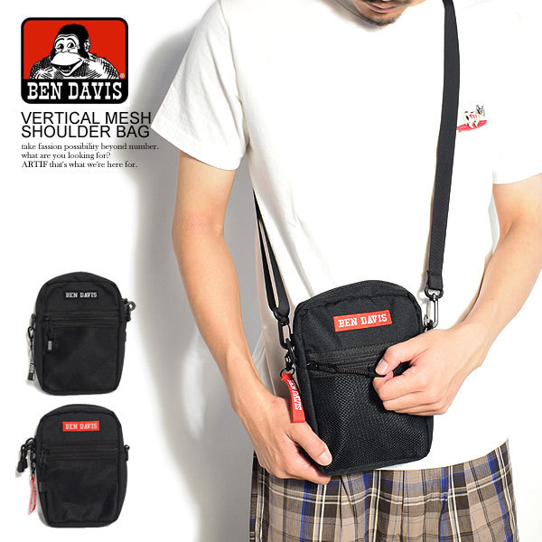 BEN DAVIS ベンデイビス ショルダーバッグ VERTICAL MESH SHOULDER BAG メンズ レディース 男女兼用 おしゃれ  :bdw-9235b:ARTIF 通販 