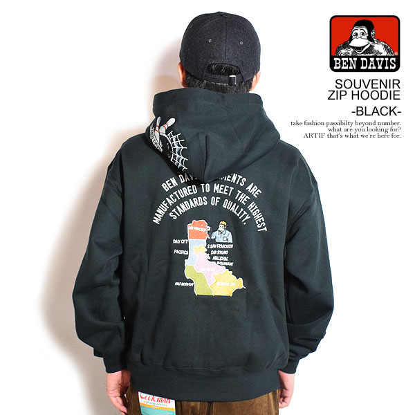 BEN DAVIS/WHITE LABEL ベンデイビス パーカー DAVIS SOUVENIR ZIP
