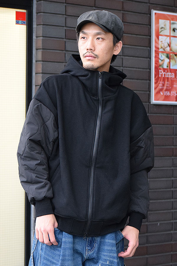 COACERVATE コアセルベート QUILTED SLEEVE HOODED JACKET ジャケット フーデッドジャケット 切り替えデザイン atfjkt コアセルベート ジャケット COACERVATE QUILTED SLEEVE HOODED JACKET
