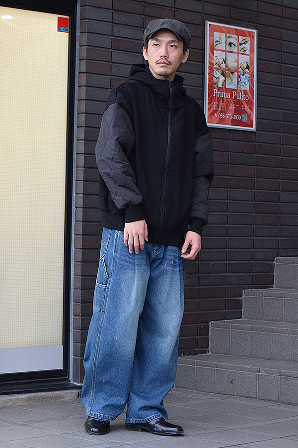 コアセルベート ジャケット COACERVATE QUILTED SLEEVE HOODED JACKET