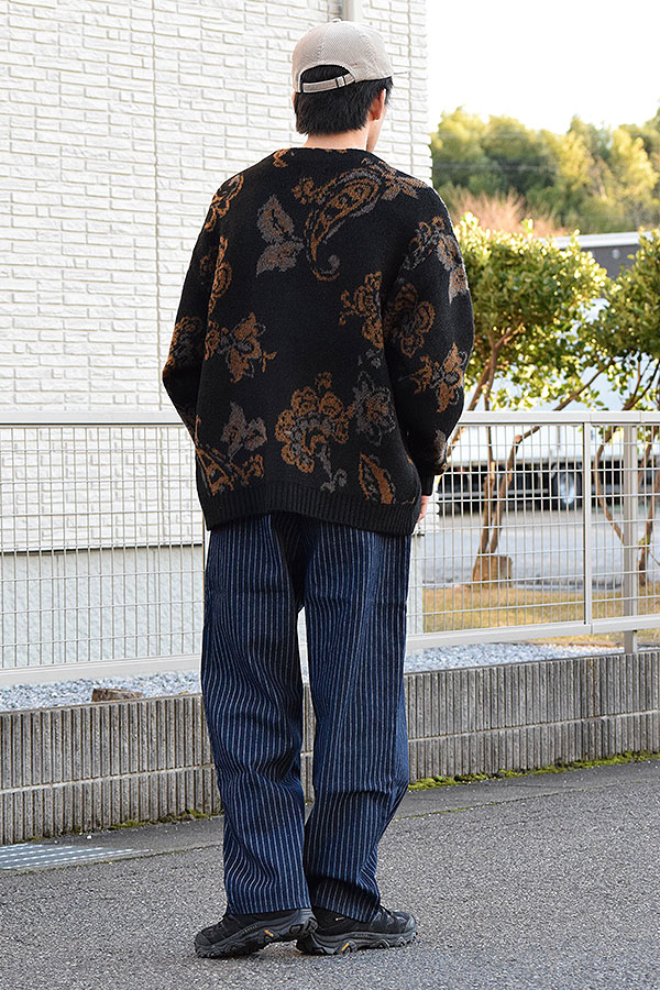 コアセルベート パンツ COACERVATE WIDE STRAIGHT STRIPE DENIM PANTS