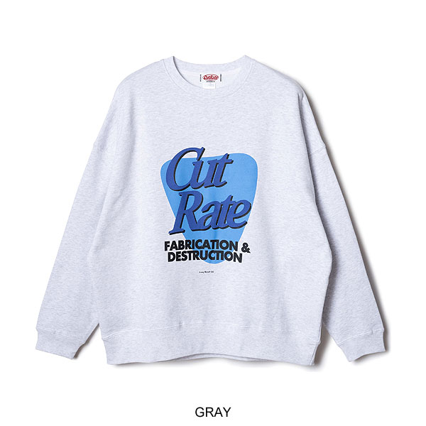 SALE セール カットレイト スウェット CUTRATE F&D LOGO CREW NECK SW