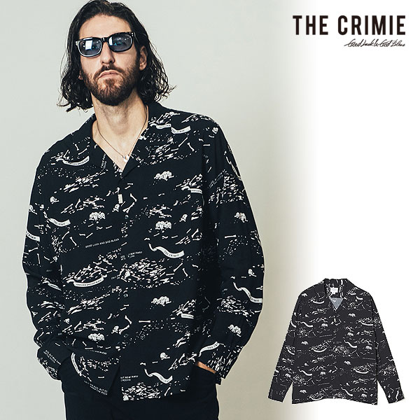 SALE セール クライミー シャツ CRIMIE SKULL ALOHA LONG SLEEVE RAYON