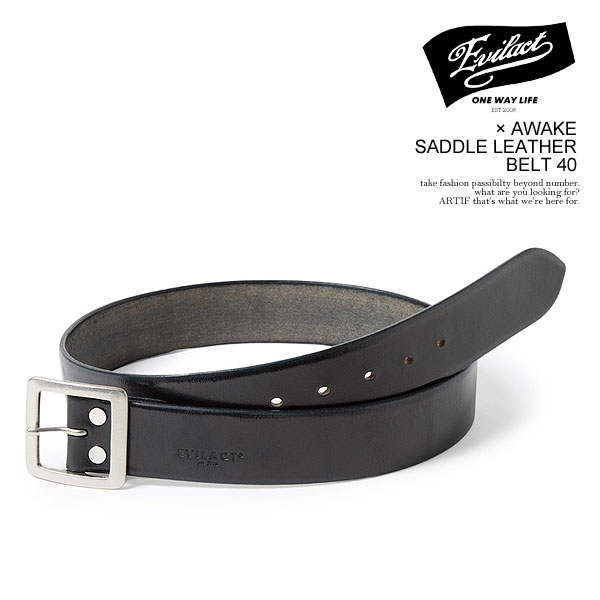 EVILACT イーブルアクト EVILACT × AWAKE SADDLE LEATHER BELT 40 メンズ ベルト レザーベルト サドルレザー 送料無料 atfacc イーブルアクト ベルト EVILACT × AWAKE SADDLE LEATHER BELT 40
