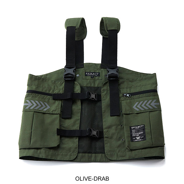 イーブルアクト ユーティリティベスト １回着用 イーブルアクト ベスト EVILACT TACTICAL VEST メンズ