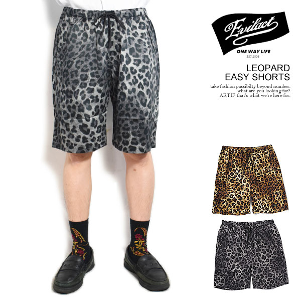 【Mサイズ】EVILACT イーブルアクト レオパード ハーフパンツ イーブルアクト ショートパンツ EVILACT LEOPARD EAZY SHORTS
