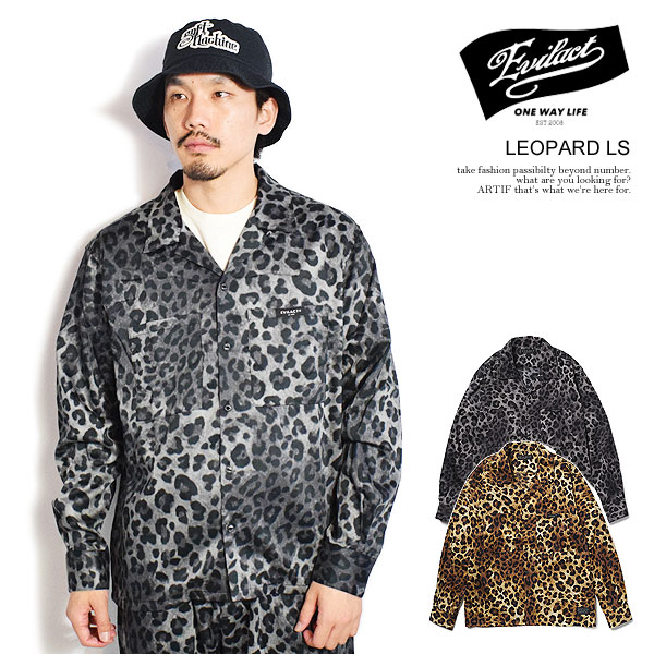 20％OFF SALE セール EVILACT イーブルアクト LEOPARD LS メンズ シャツ 長袖 総柄シャツ レオパード柄 バイカー 送料無料 ストリート atftps SALE セール イーブルアクト シャツ EVILACT LEOPARD LS メンズ 長袖