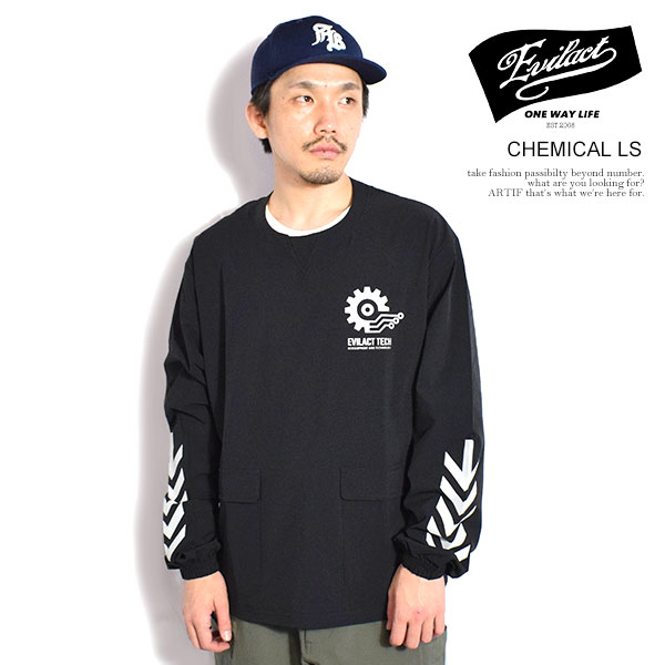 イーブルアクト Tシャツ EVILACT CHEMICAL LS メンズ 長袖 ロンT 4WAY