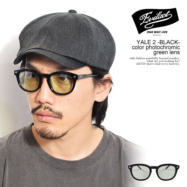EVILACT YALE II サングラス ブラック グリーンレンズ イーブルアクト アイウェア サングラス EVILACT EYEWEAR YALE 2 -BLACK